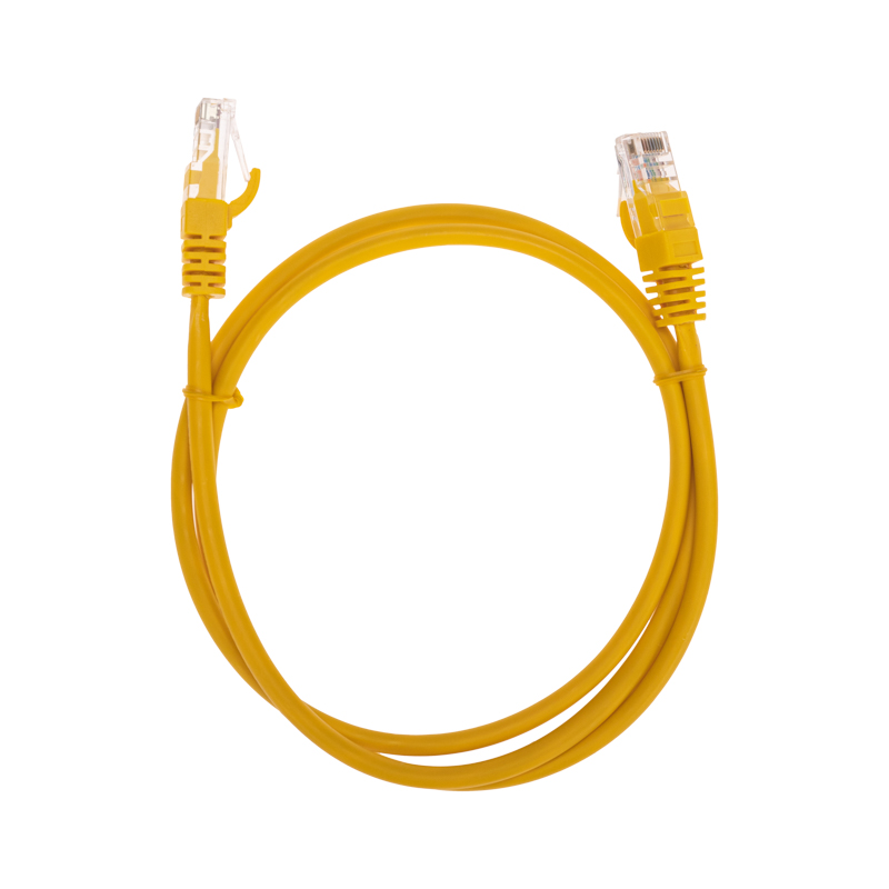 Шнур коммутационный патч-корд U/UTP, CAT 5e, RJ45-RJ45, 26AWG, LSZH, желтый, 1м REXANT