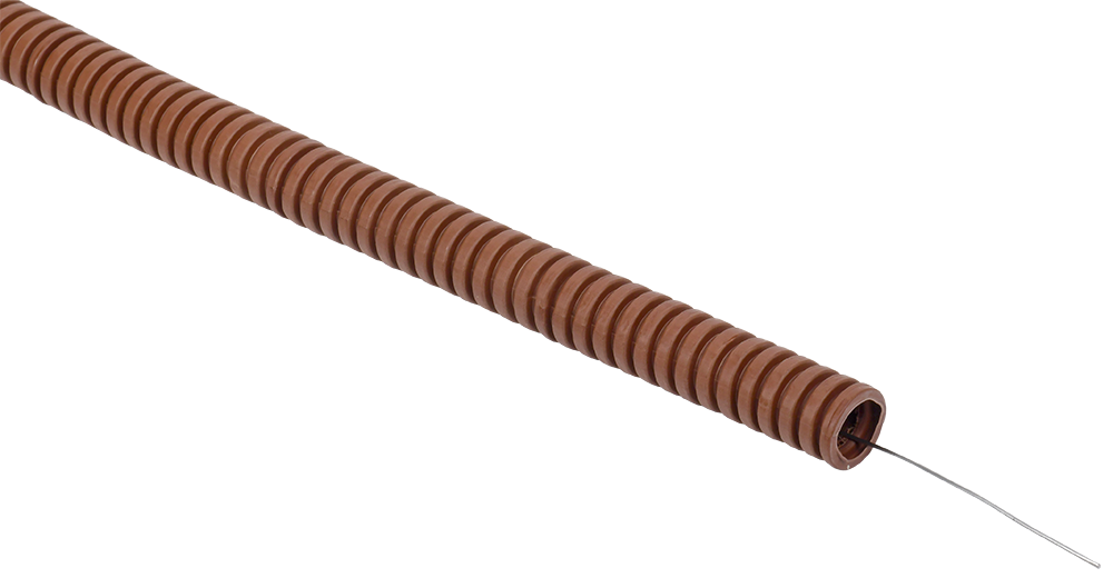 ELASTA Труба гофрированная ПВХ d=20мм с зондом дуб (25м) IEK