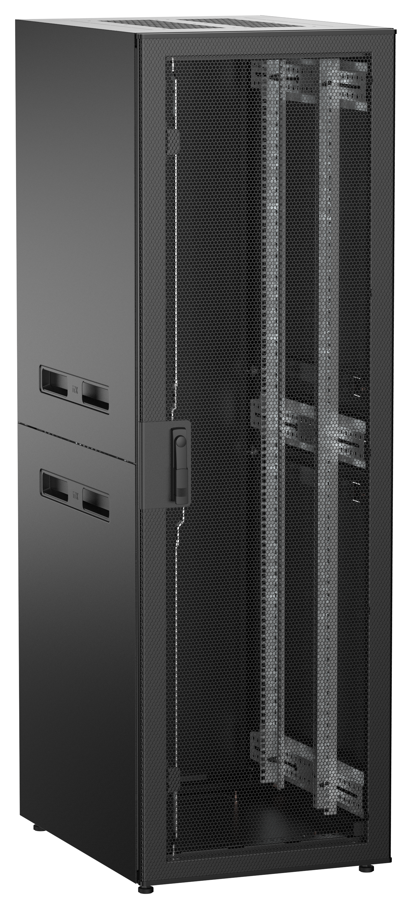 ITK UNITBOX N Шкаф сетевой 19" напольный 38U 600х800мм перфорированная передняя дверь черный