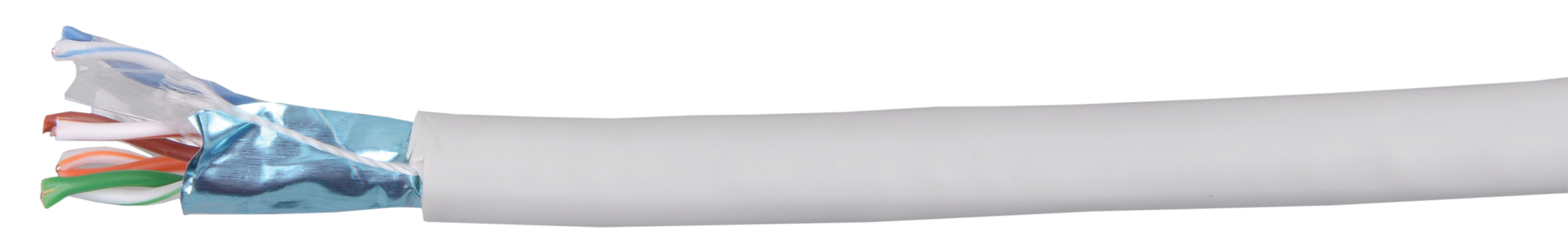 ITK Кабель связи витая пара ШПД F/UTP кат. 5E 24AWG 4 пары solid LSZH 305м белый