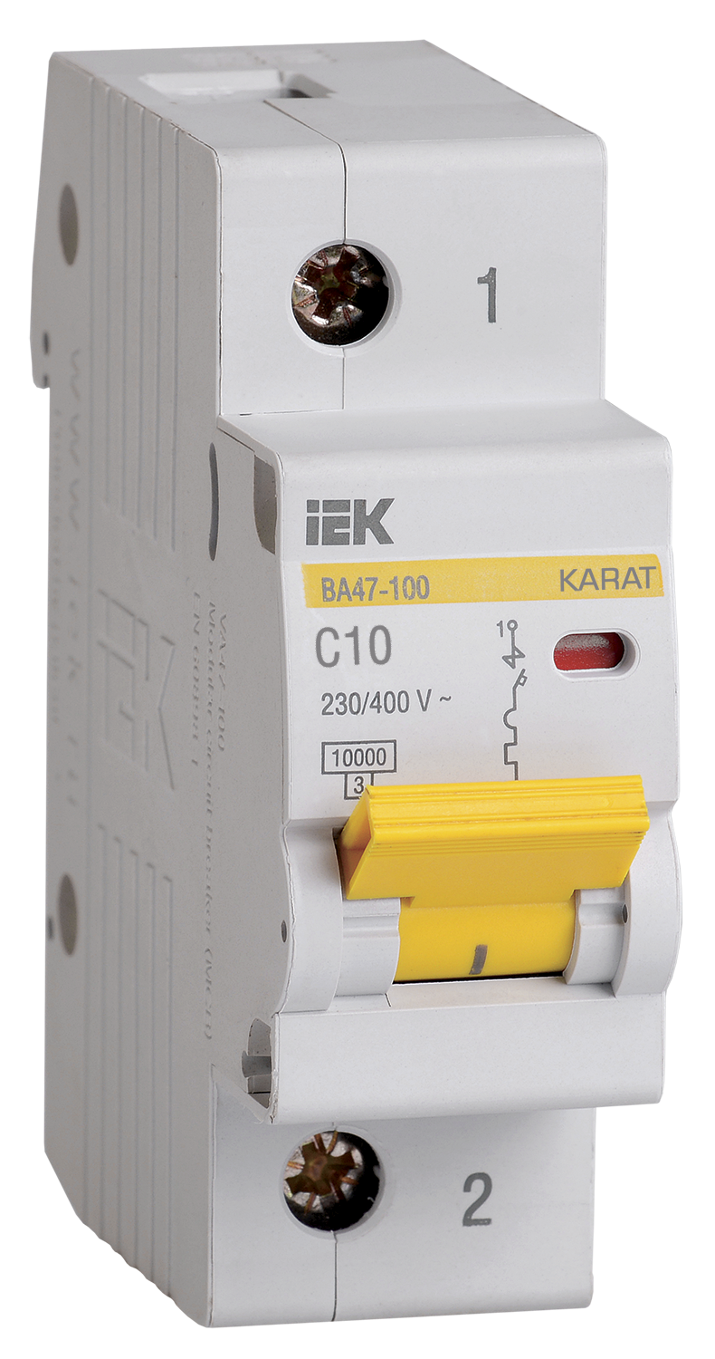 KARAT Автоматический выключатель ВА47-100 1P C 10А 10кА IEK