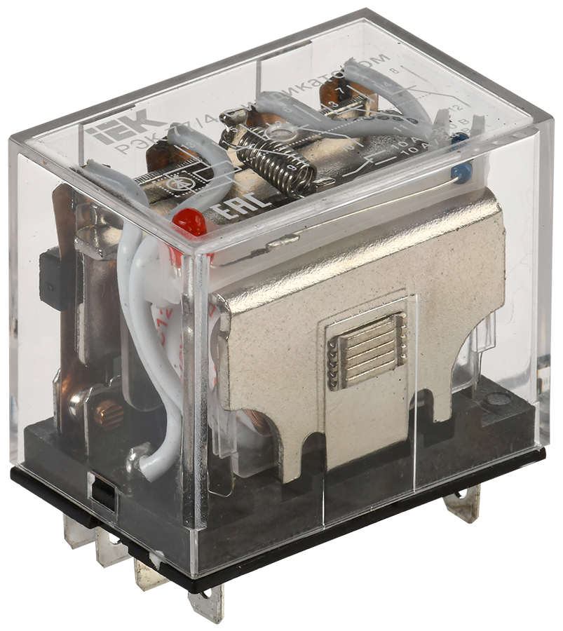 Реле РЭК77/4 с индикацией 10А 12В DC IEK