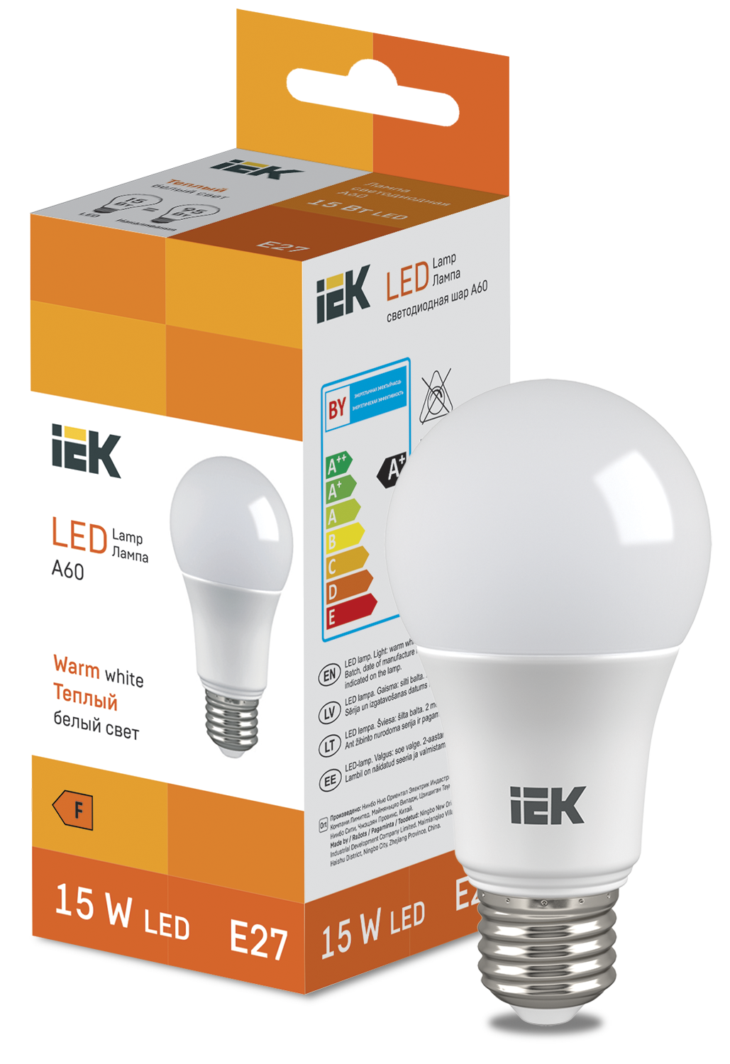 LED Bulb A60 1500lm 3000K E27 IEK