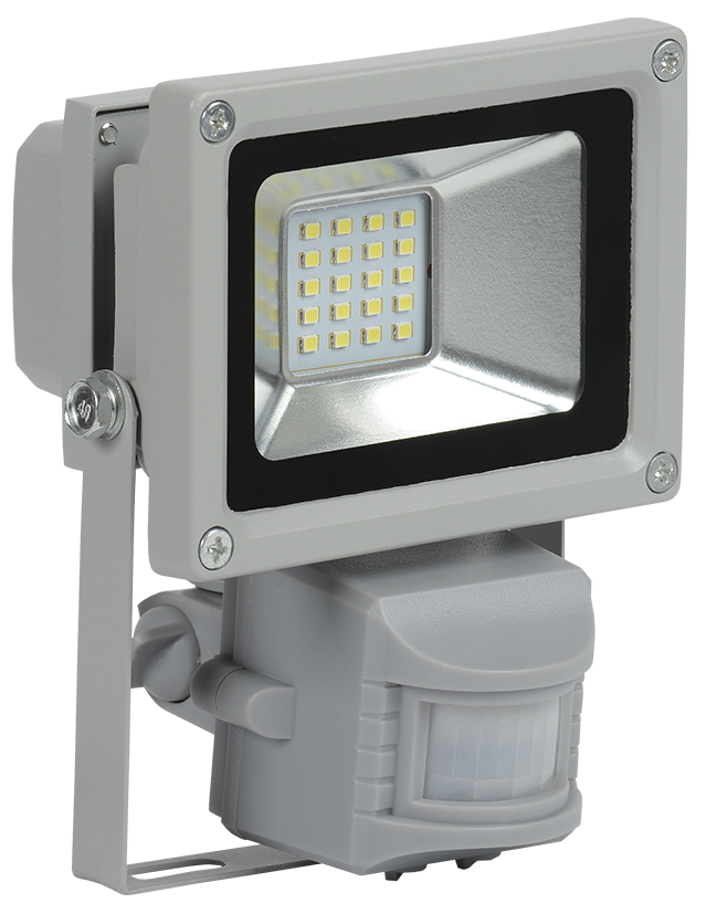 Прожектор светодиодный СДО 05-10Д (детектор) SMD IP44 серый IEK