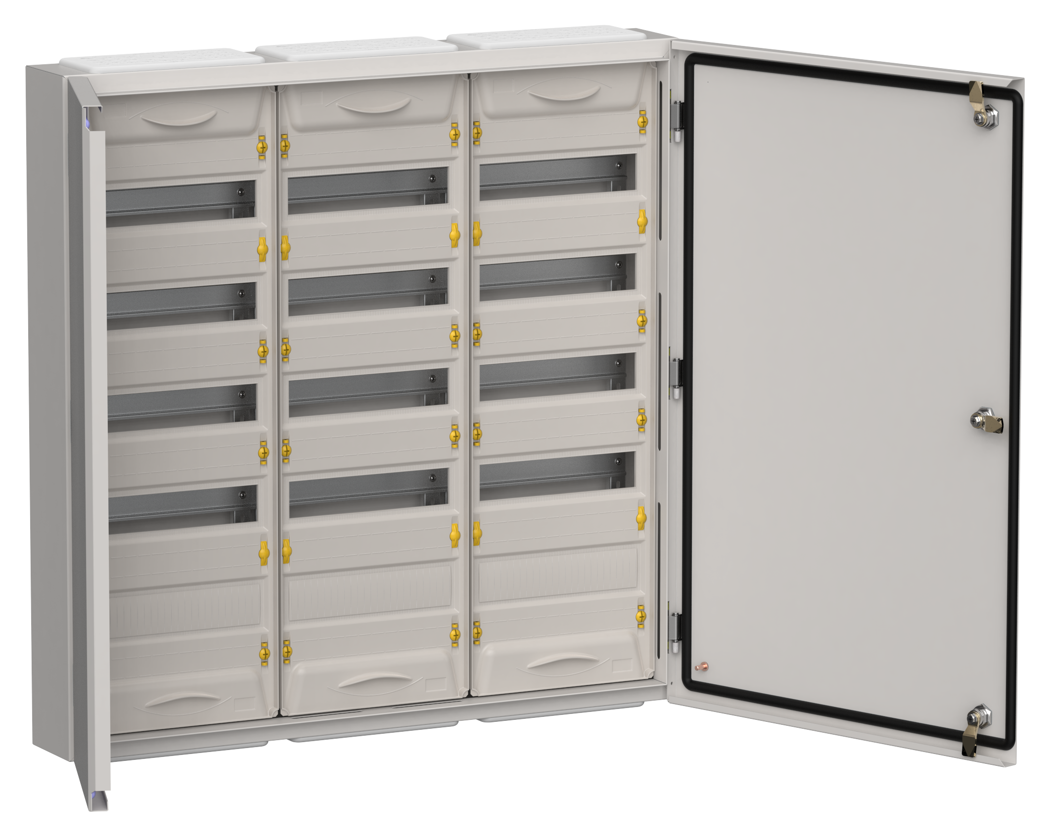 TITAN 5 Корпус металлический ЩРн-180 (3х60) 835х830х140мм IP54 серый (две двери) IEK