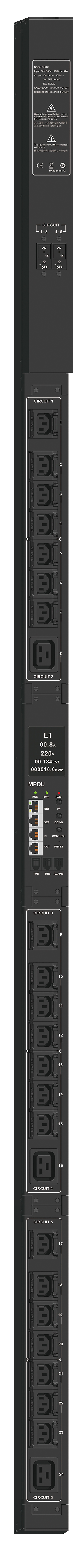 ITK ADMIN PDU с мониторингом PV1212 1Ф 32А 21С13 3С19 кабель 3м IEC60309