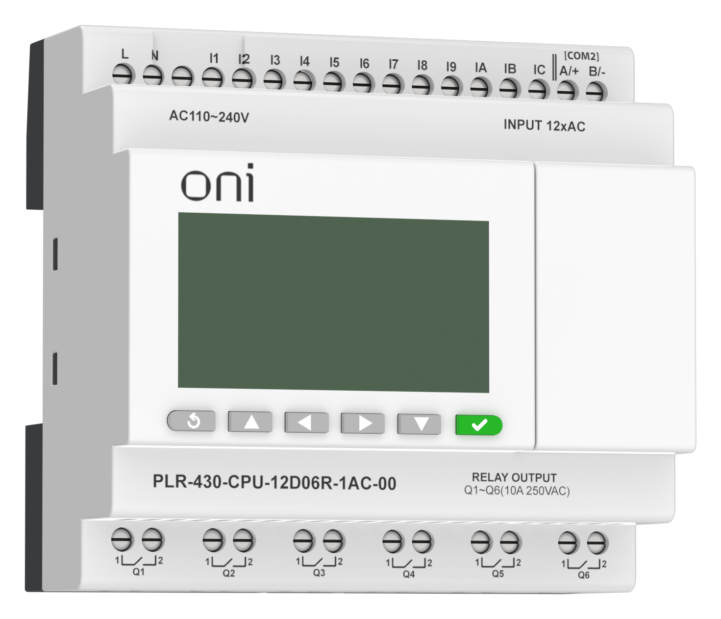 ПЛК 430 Модуль ЦПУ 12 DI 6 RO 220В AC с экраном ONI
