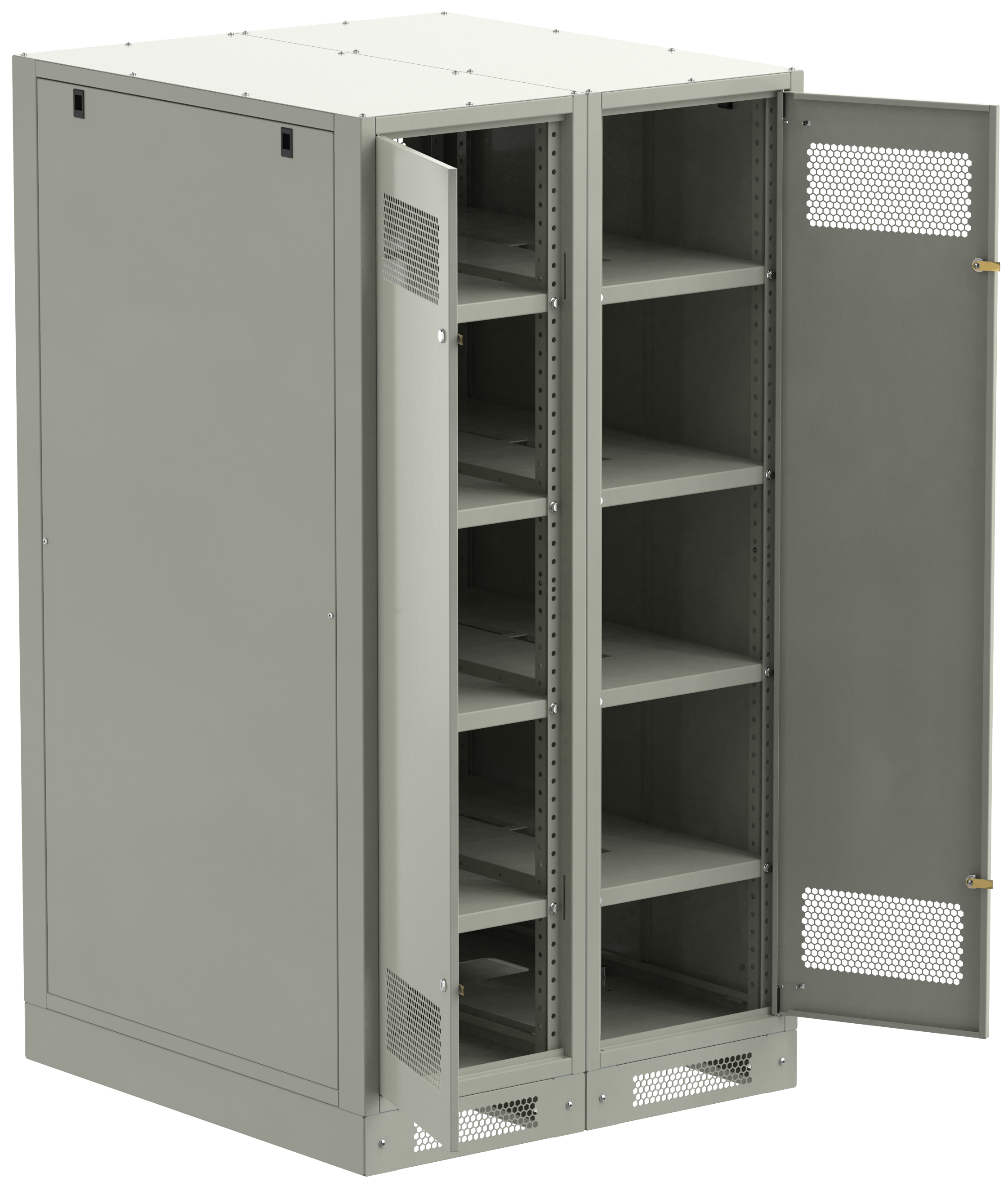 ITK LINEA B Шкаф аккумуляторный (пустой) 1700х900х950мм двустворчатая металлическая дверь серый