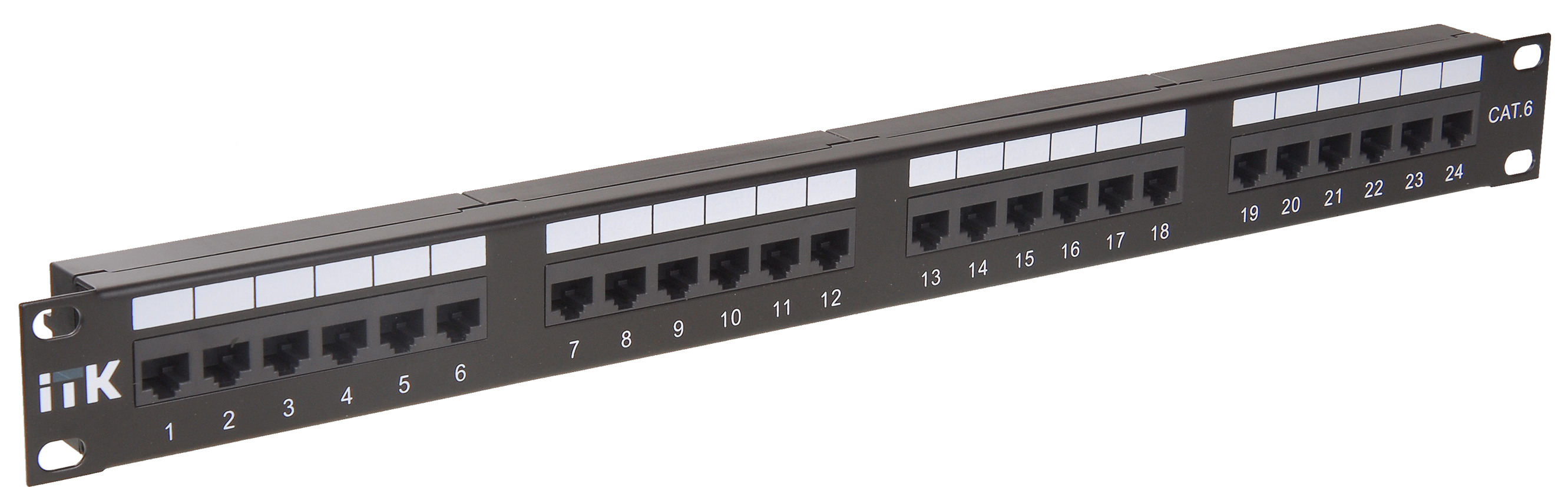 ITK 1U патч-панель кат.6 UTP, 24 порта (IDC Dual), с кабельным органайзером