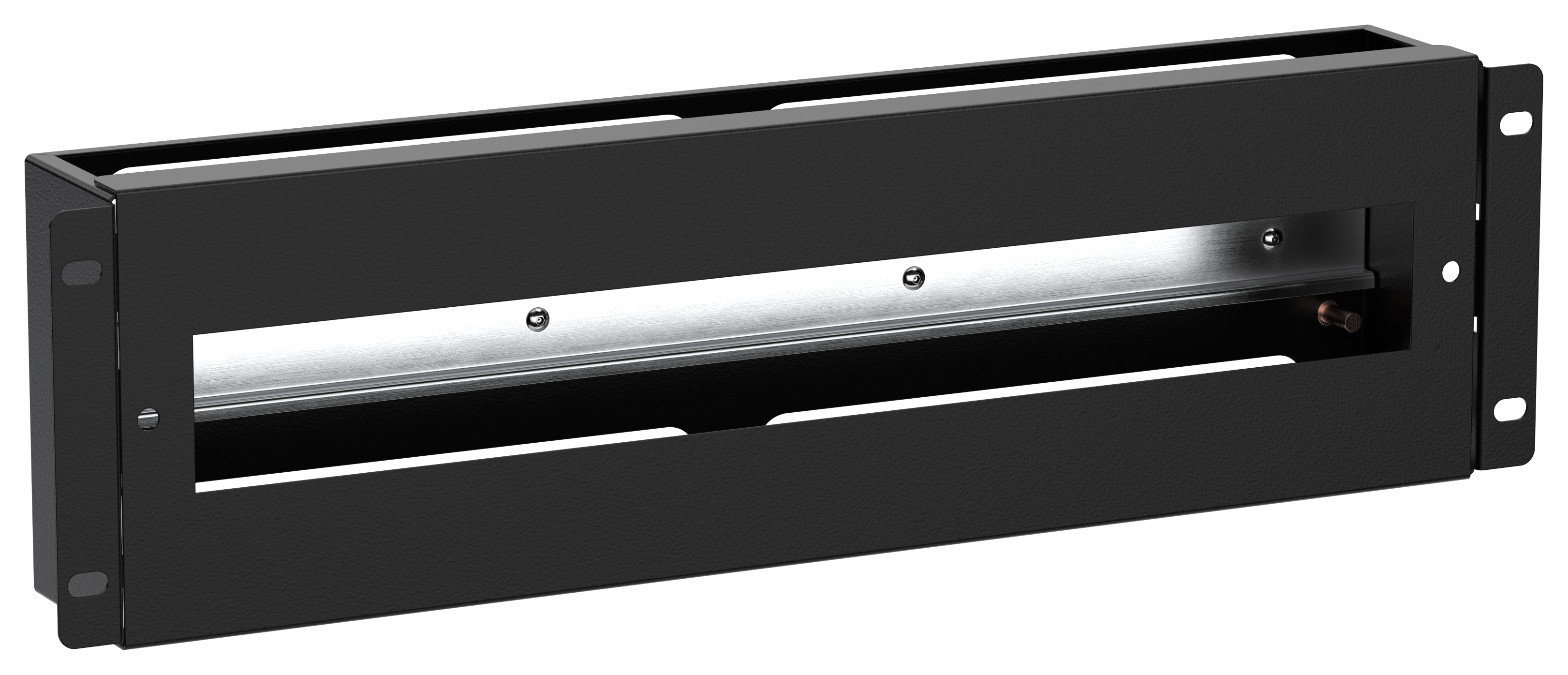 ITK Панель электрораспределительная с вырезом 19" 3U с DIN-рейкой черная