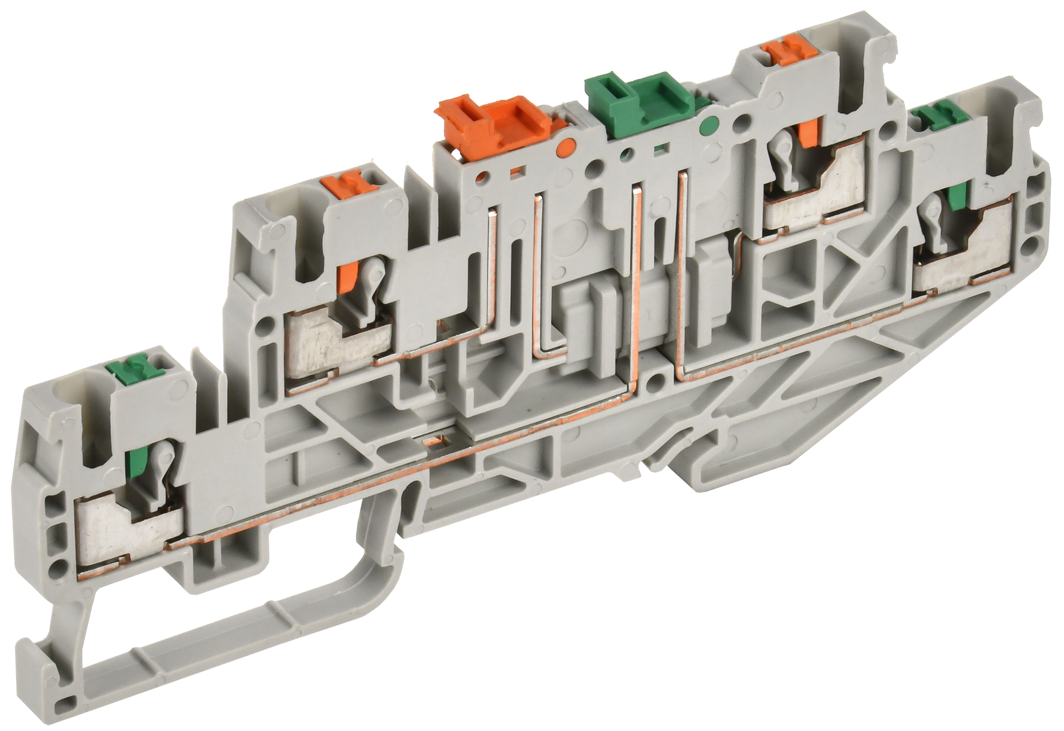 ARMAFIX Клемма пружин. Push-in CP-ML 2 ур. нож. разм. 2,5мм2 серая IEK