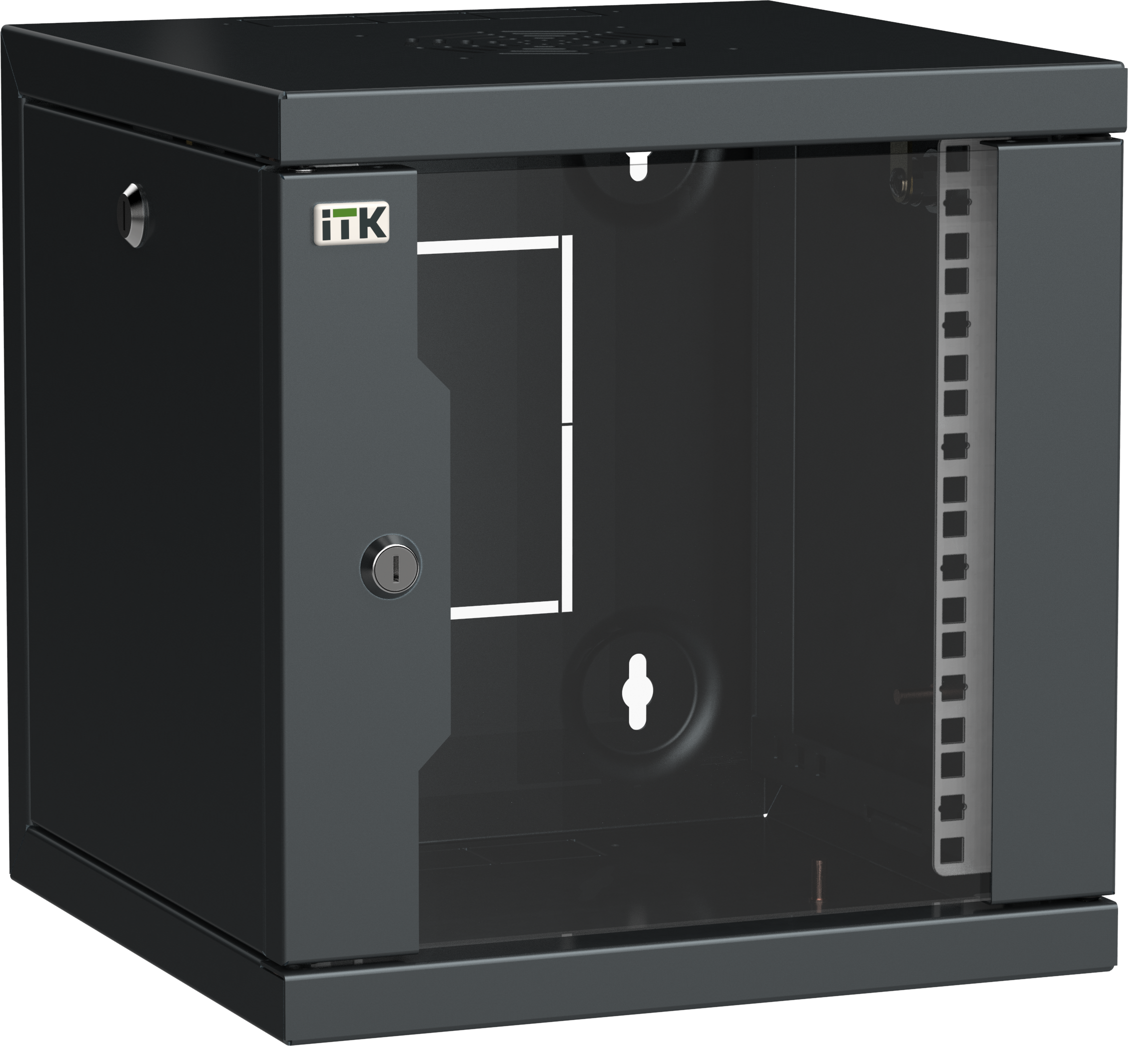 ITK LINEA WS Шкаф 10" 9U 320х310мм дверь обзорная со стеклом черный