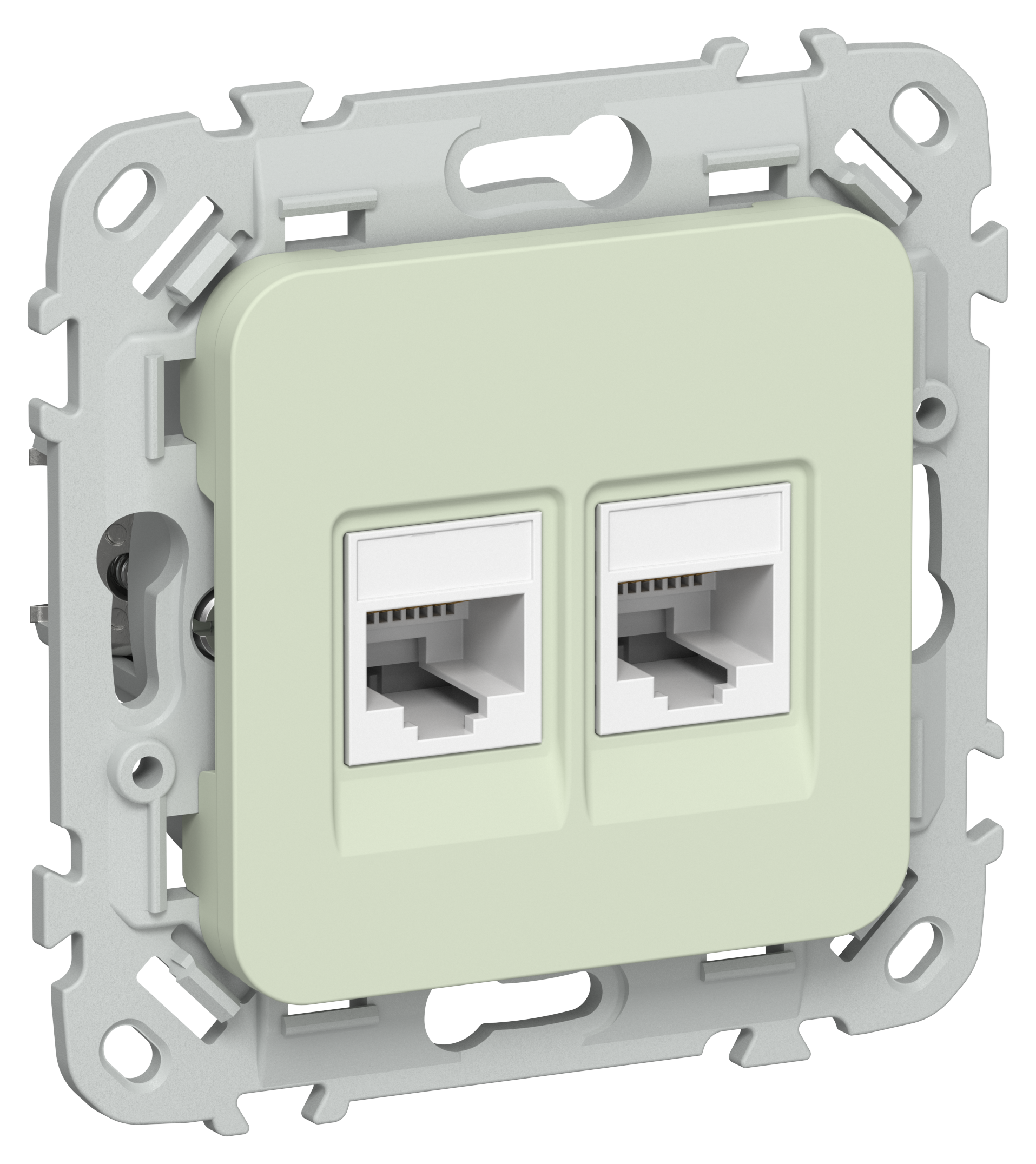 FLITE Розетка 2-местная RJ45/RJ11 категория 5Е/3 UTP РКТ5е/3-2-0-ФлП панг IEK