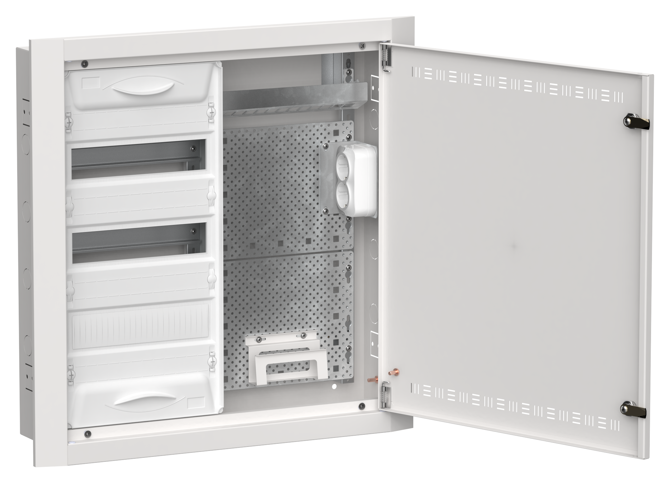 TITAN 5 Корпус комбинированный ЩРв-36 (2х36) 630х625х130мм IP30 белый IEK