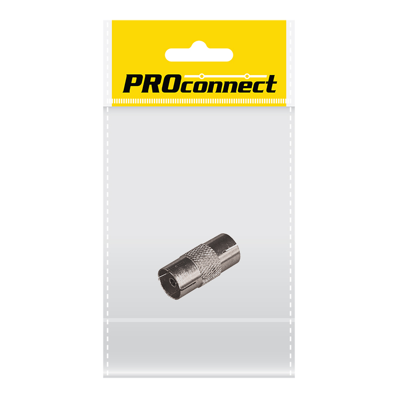 Переходник антенный, (гнездо TV - гнездо TV), 1 шт. PROconnect