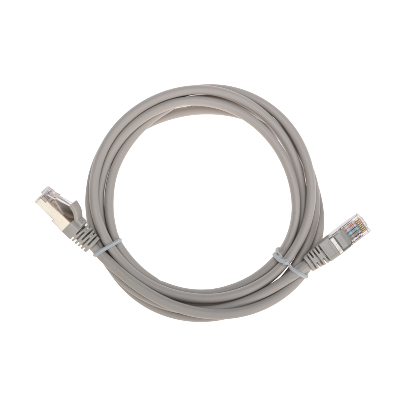 Шнур коммутационный патч-корд F/UTP, CAT 5e, RJ45-RJ45, 26AWG, LSZH, серый, 2м REXANT