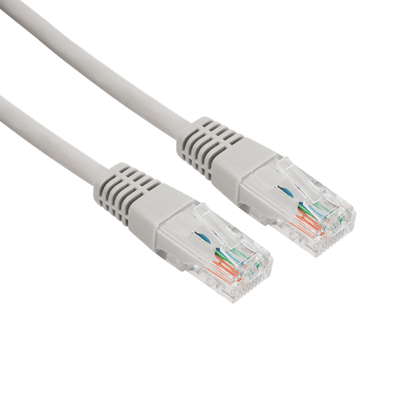 Шнур коммутационный патч-корд U/UTP RJ45-RJ45, CAT 5e, LSZH серый, 5м REXANT