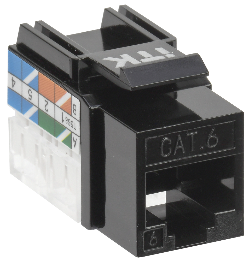 ITK Модуль Keystone Jack кат.6 UTP 110 IDC 90град чёрный