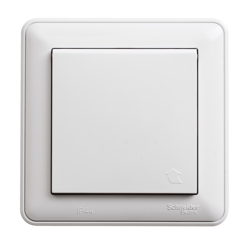 W59 AQUA РОЗЕТКА с заземлением со шторками, 16А, IP44, в сборе, БЕЛЫЙ