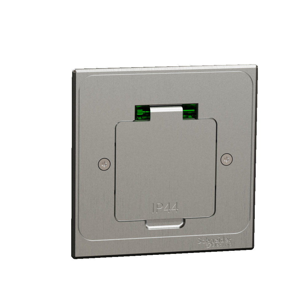 US+ Люк квадрат.XS 1роз.2К+З металл IP44