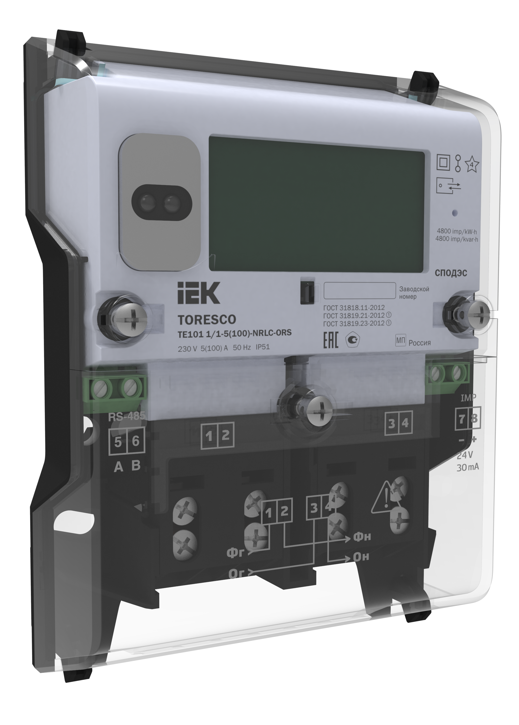 TORESCO Счетчик электрической энергии TE101 1/1-5(100)-NRLC-OG IEK