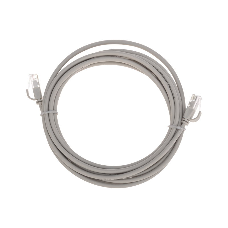 Шнур коммутационный патч-корд U/UTP, CAT 6A (10G), RJ45-RJ45, 28AWG, LSZH, серый, 3м REXANT