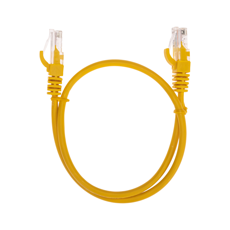 Шнур коммутационный патч-корд U/UTP, CAT 5e, RJ45-RJ45, 26AWG, LSZH, желтый, 0,5м REXANT