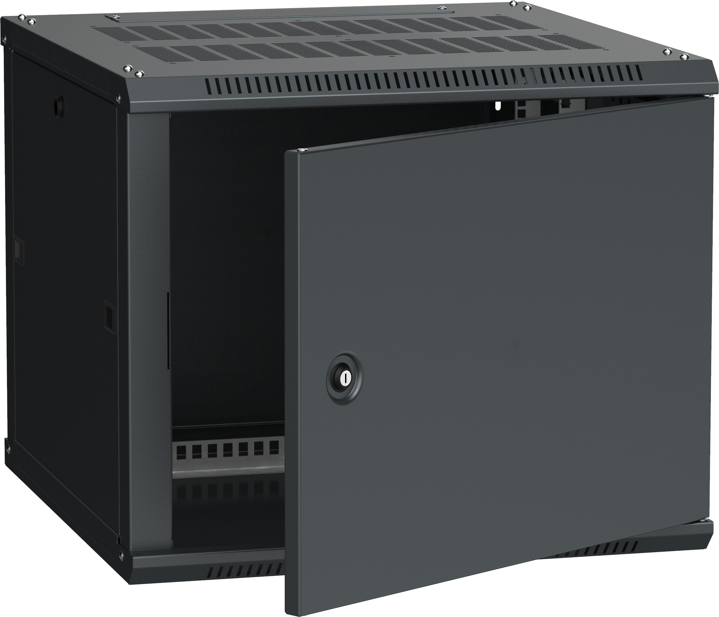 ITK Шкаф LINEA W 6U 600х600мм дверь металл черный RAL9005