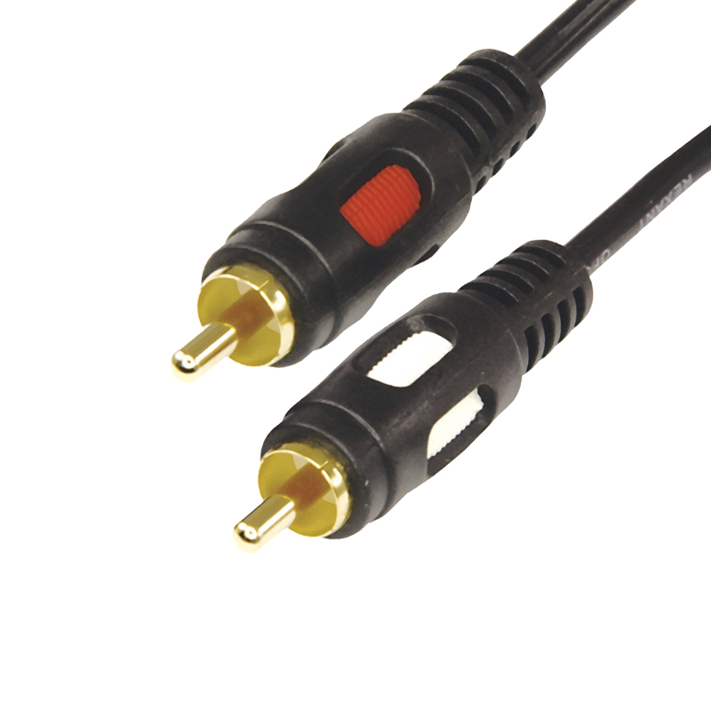 Шнур 2 RCA - 2 RCA, 3м, черный REXANT