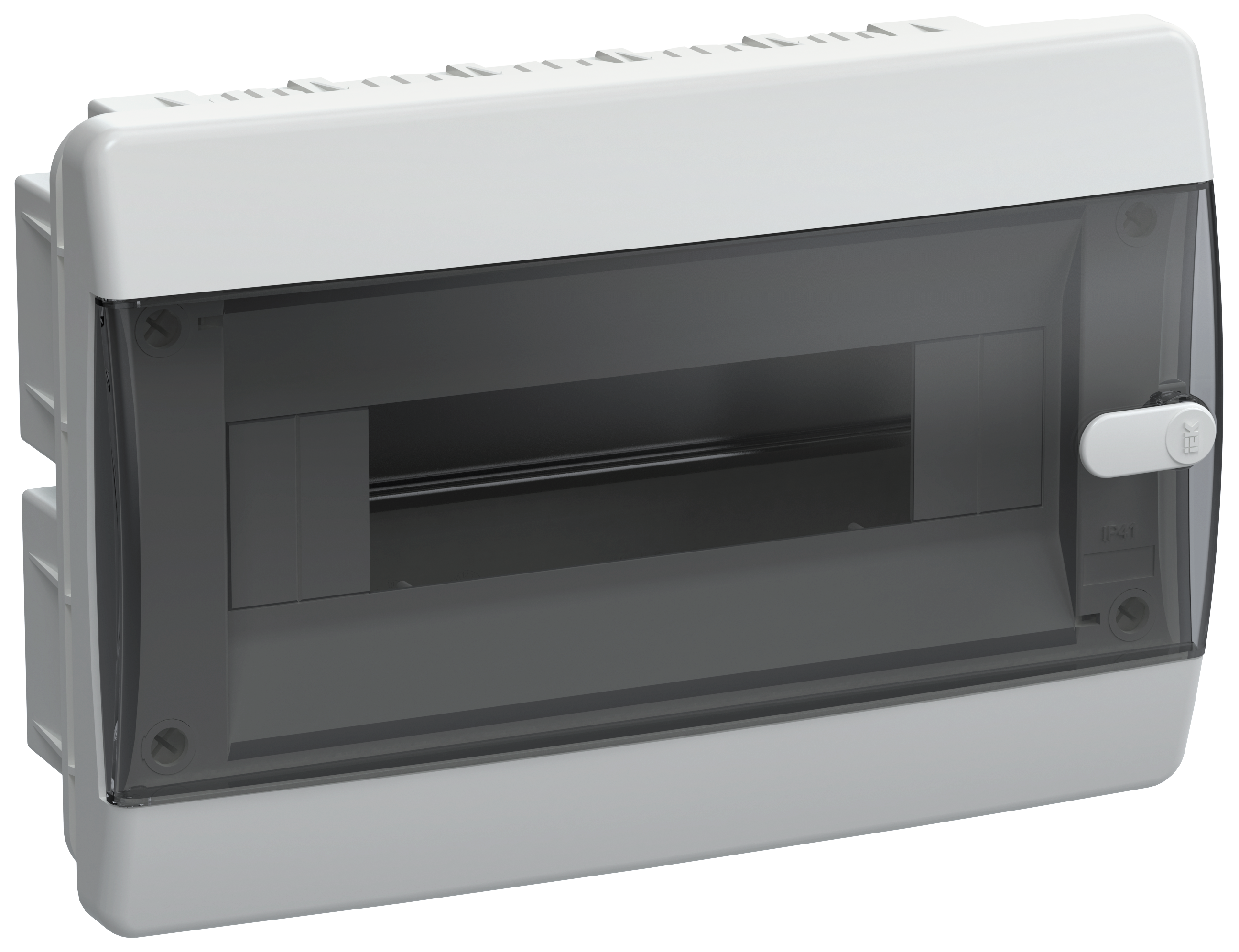 UNION Compact Корпус пластиковый ЩРВ-П-12 IP41 черная прозрачная дверь IEK