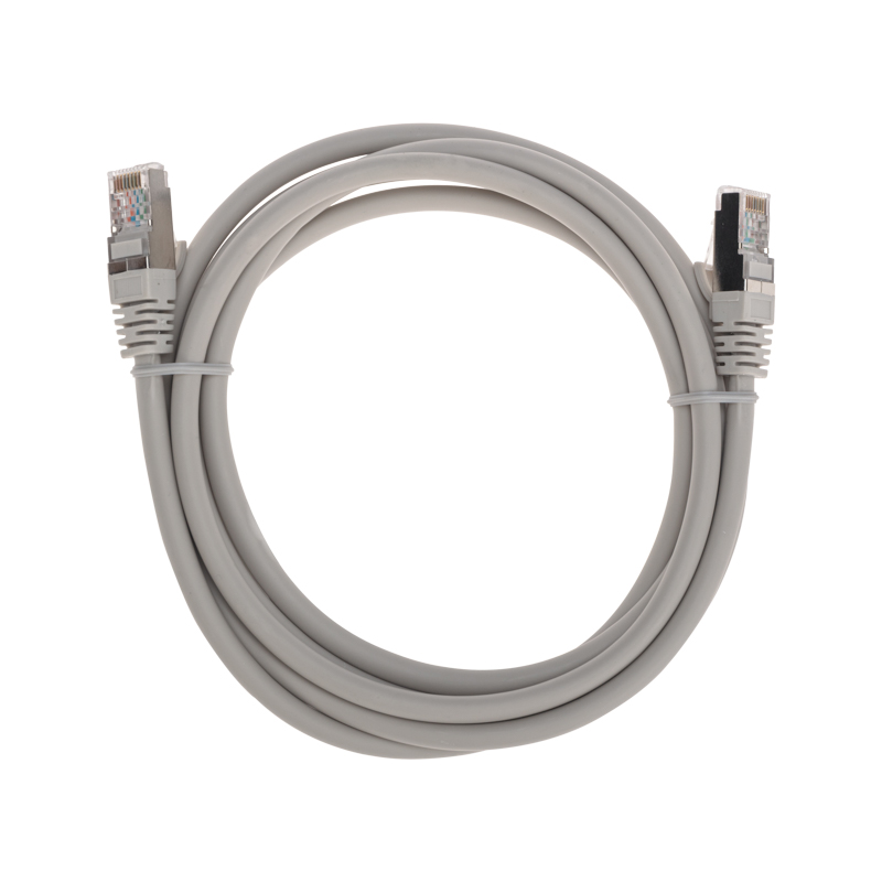 Шнур коммутационный патч-корд S/FTP, CAT 6A (10G), RJ45-RJ45, 28AWG, LSZH, серый, 2м REXANT