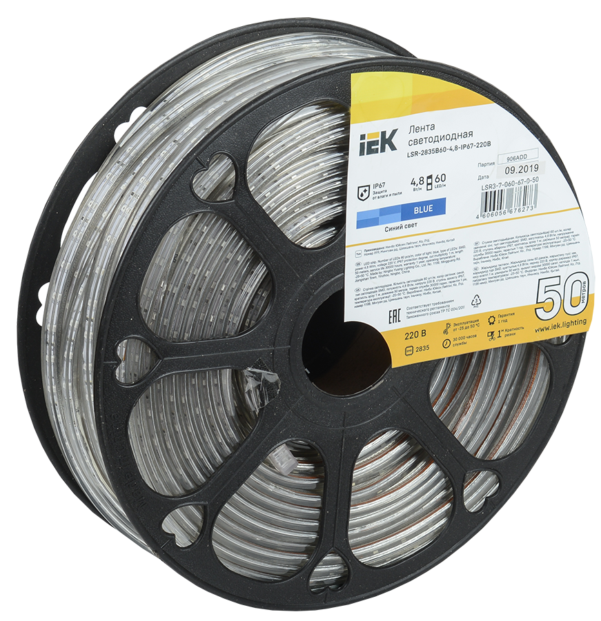 Лента светодиодная 50м LSR-2835B60-4,8-IP67-220В IEK