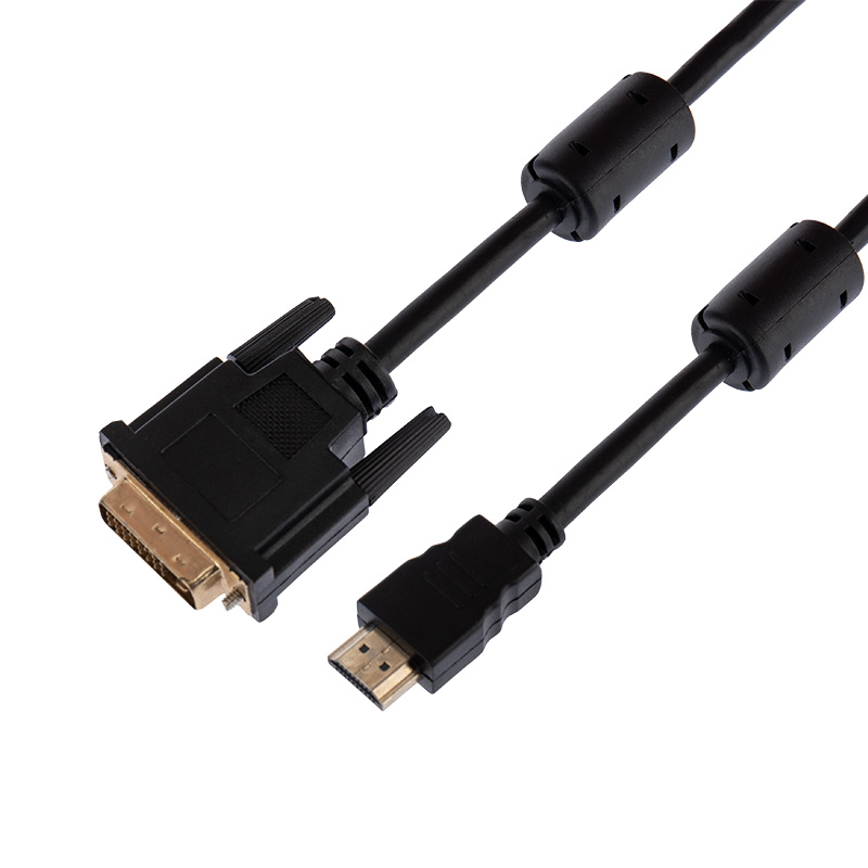 Шнур HDMI – DVI-D, 5м, позолоченный, с фильтрами REXANT