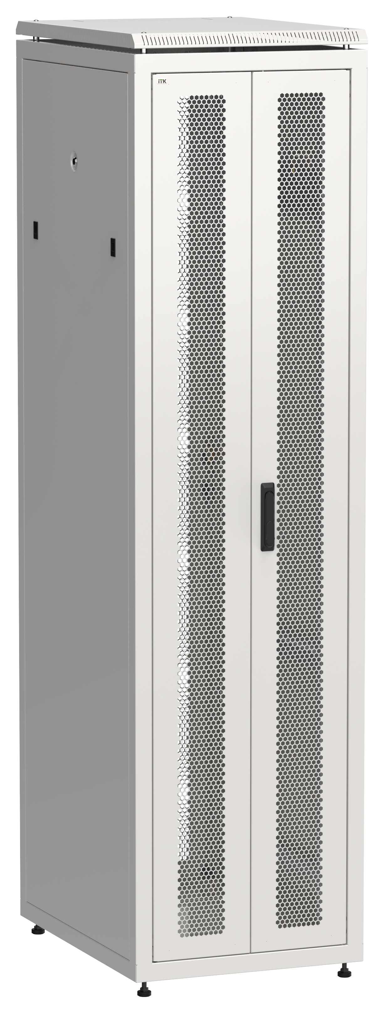 ITK LINEA N Шкаф сетевой 19" 47U 600х800мм двери передняя перфорированная задняя двустворчатая перфорированная серый