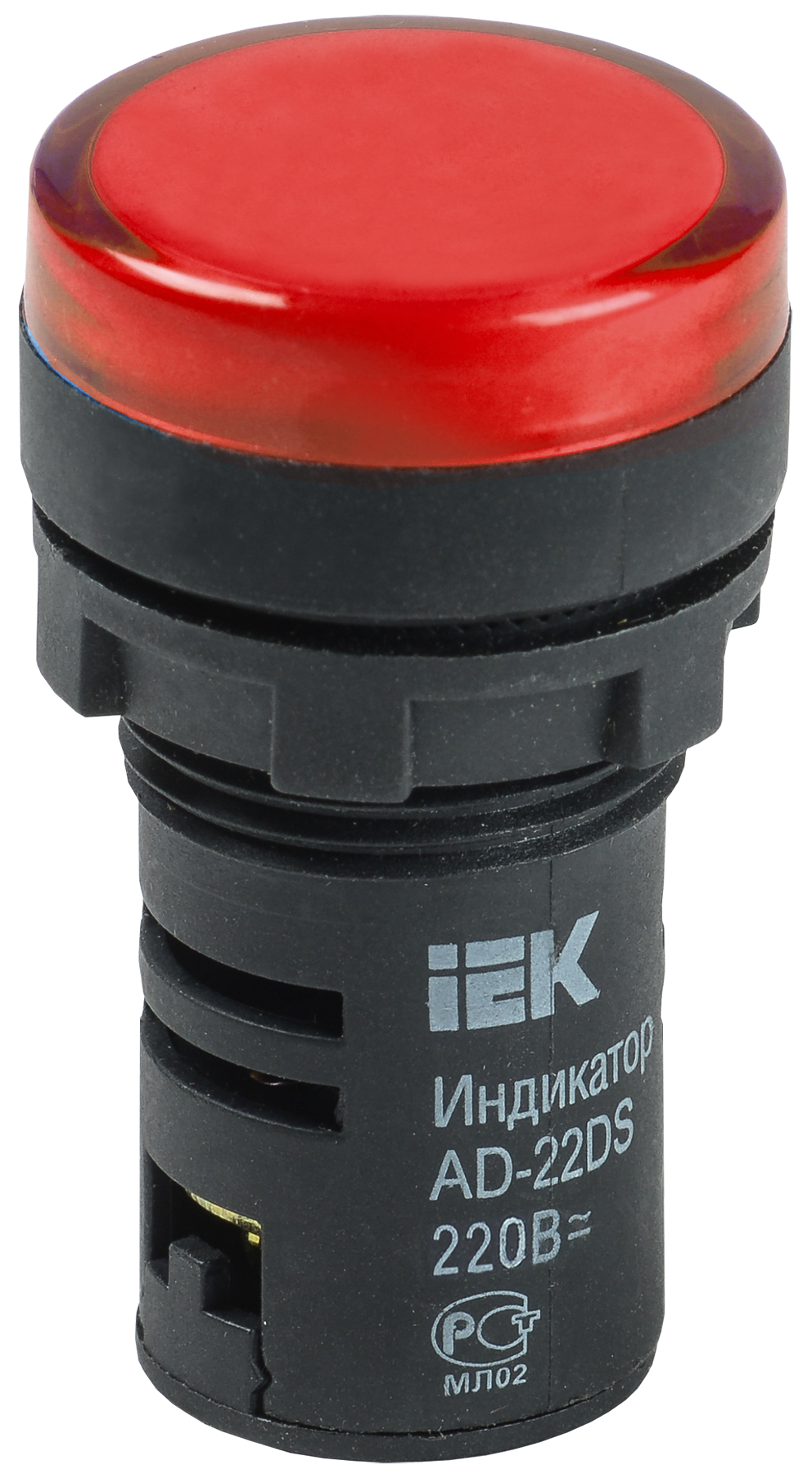 Лампа AD22DS(LED)матрица d22мм красный 230В AC/DC IEK