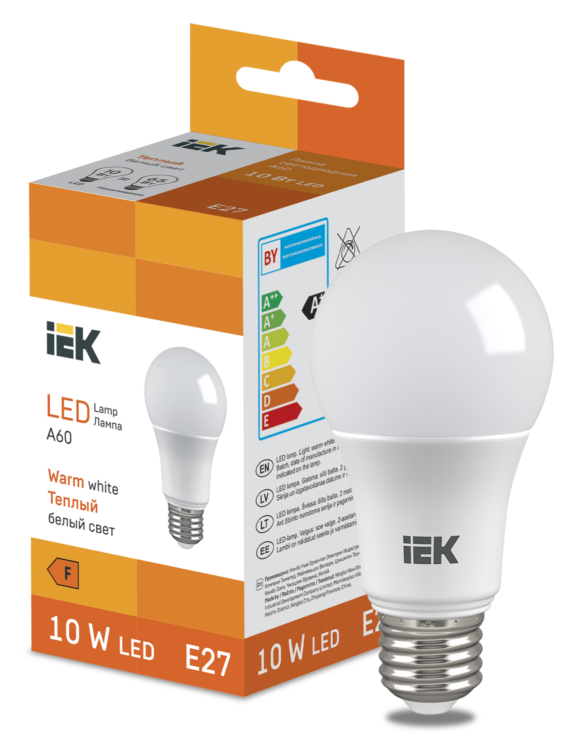 LED Bulb A60 950lm 3000K E27 IEK
