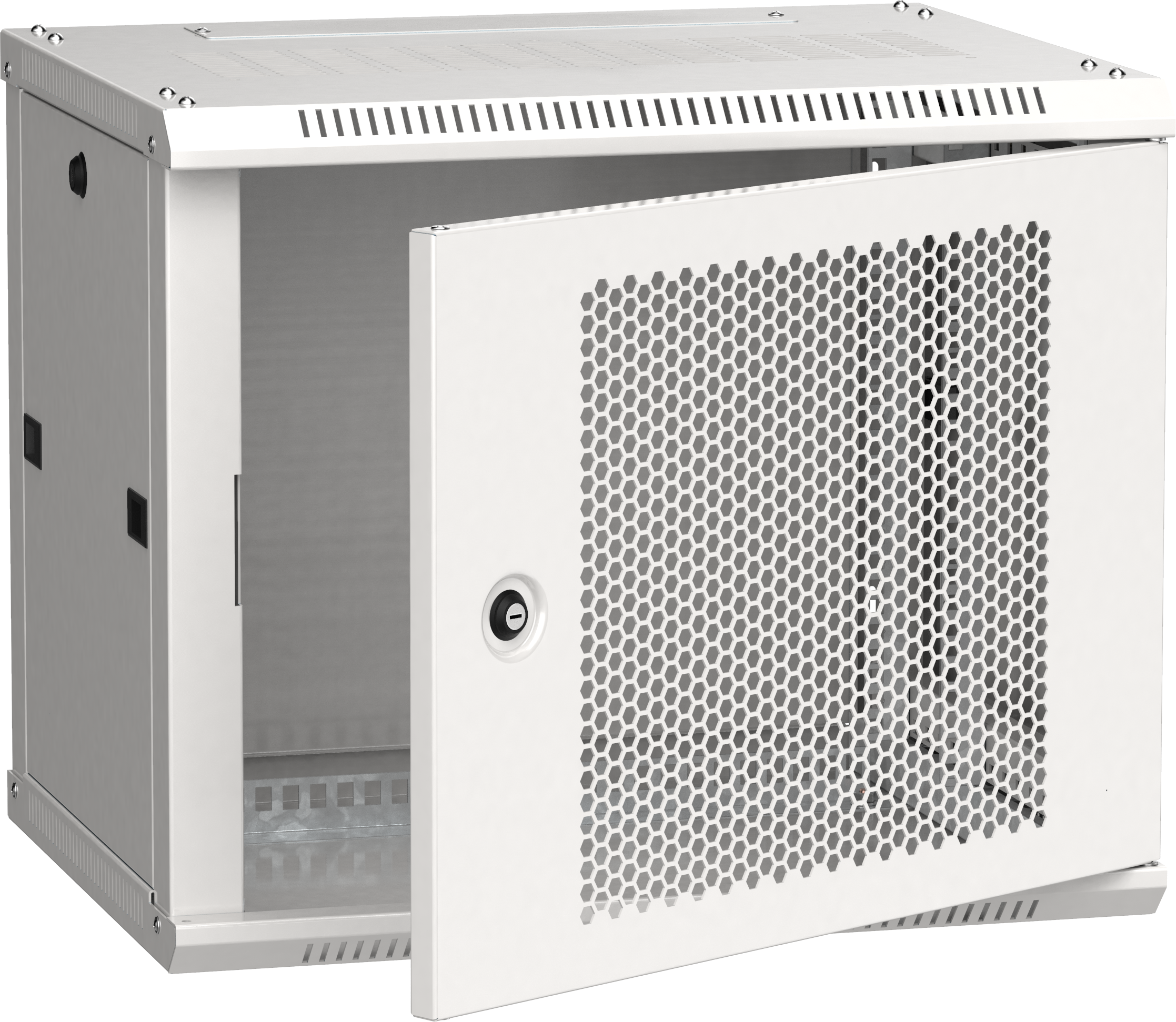 ITK Шкаф LINEA W 6U 600х450мм дверь перфорированная серый RAL7035