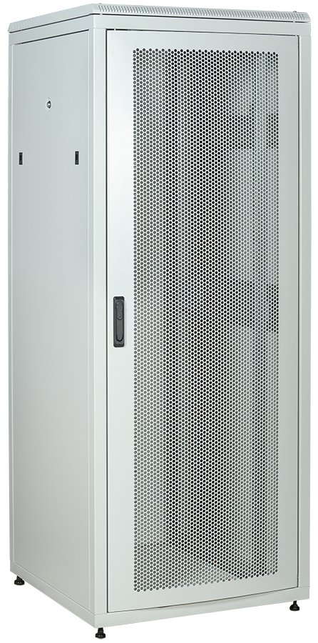 ITK LINEA N Шкаф сетевой 19" 28U 800х800мм перфорированная передняя дверь задняя металлическая серый