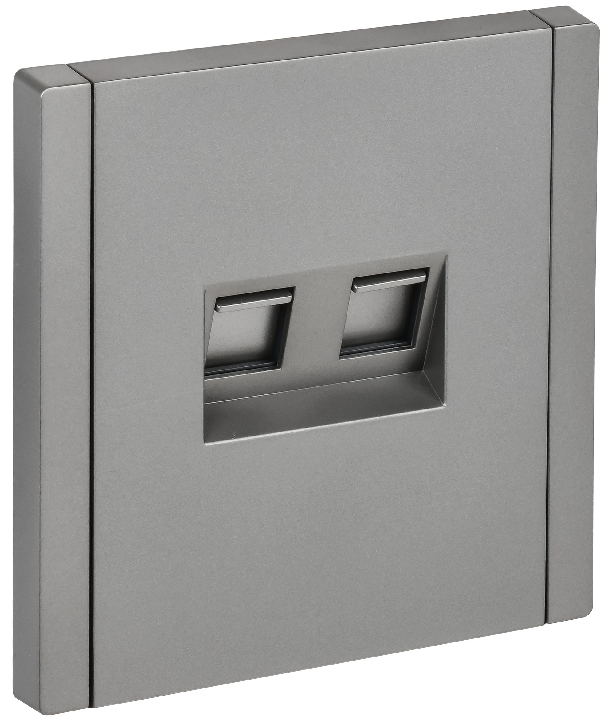 FORTE&PIANO Розетка двойная RJ11+RJ45 кат.5E FP535 сталь IEK