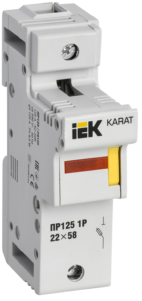 Предохранитель-разъединитель с индикацией ПР125 1P 22х58 125А KARAT IEK