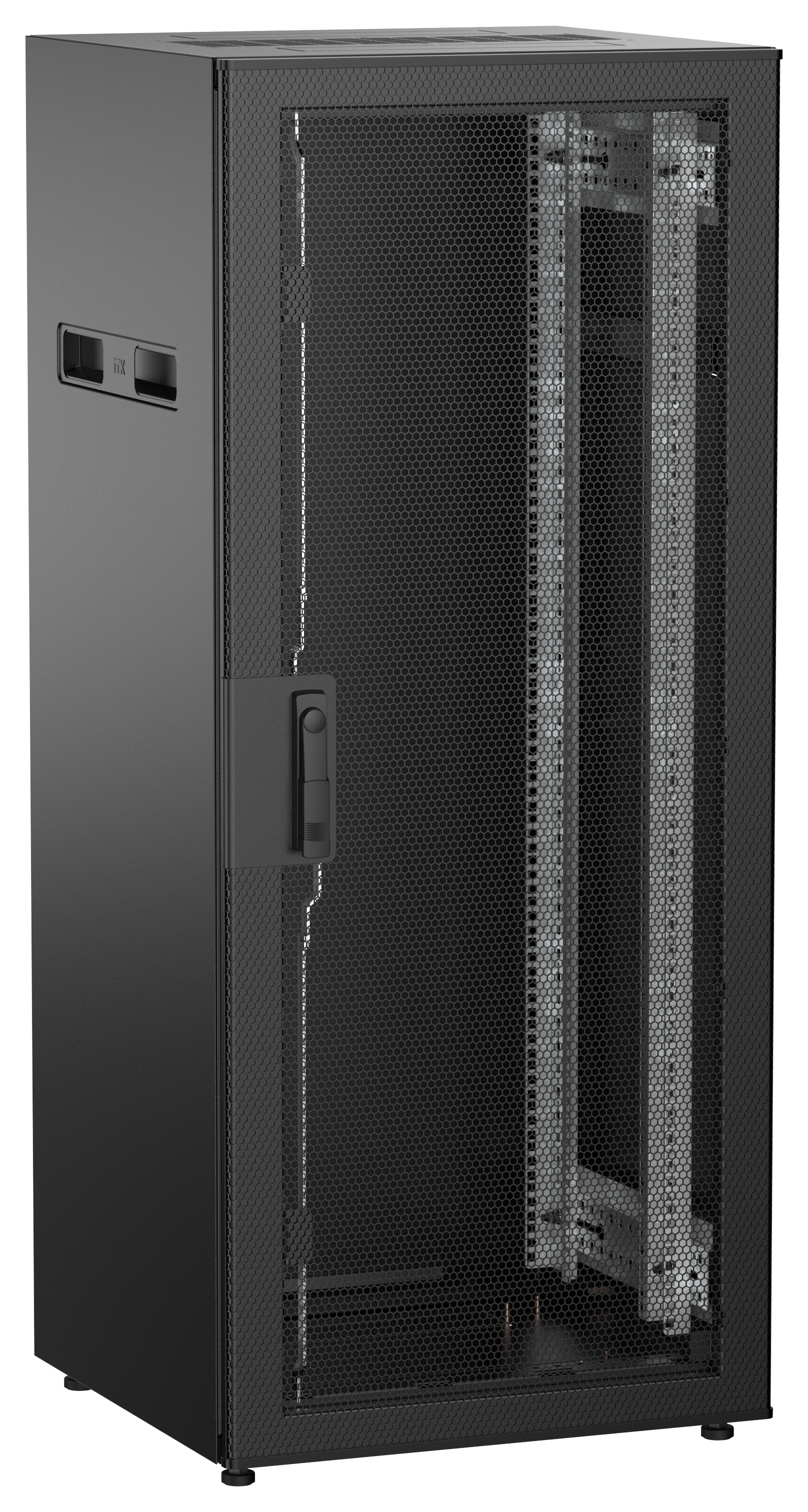 ITK UNITBOX N Шкаф сетевой 19" напольный 28U 600х600мм перфорированная передняя дверь черный