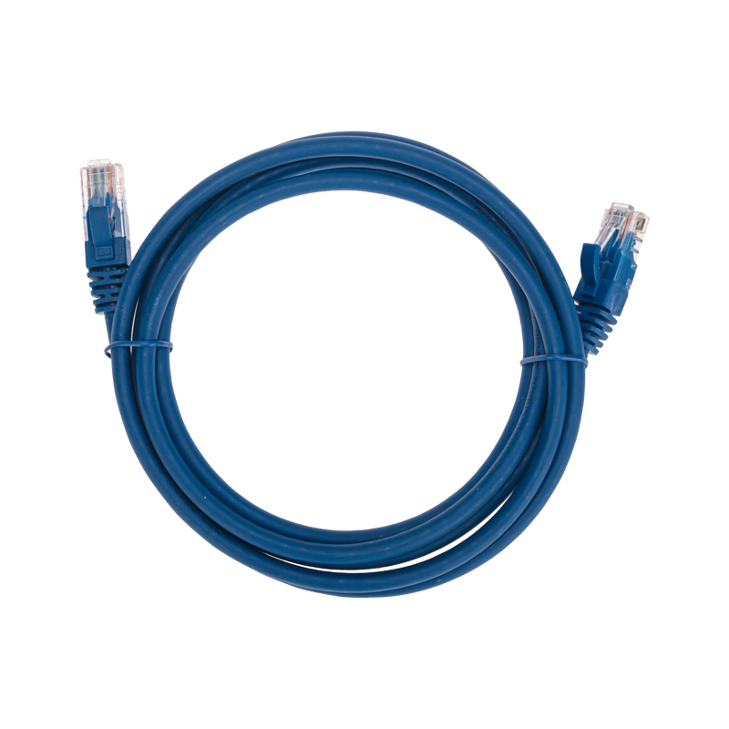 Шнур коммутационный патч-корд U/UTP, CAT 6, RJ45-RJ45, 26AWG, LSZH, синий, 2м REXANT
