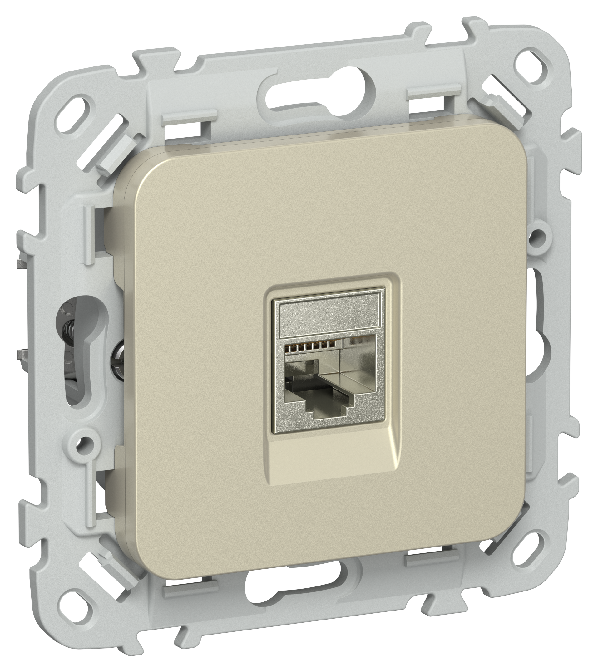 FLITE Розетка компьютерная RJ45 категория 6 STP РК6-1-1-ФлШ шампань IEK
