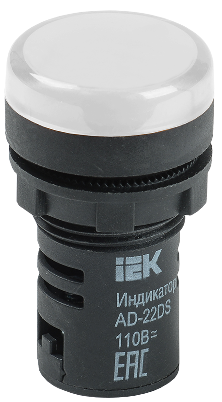 Лампа AD22DS(LED)матрица d=22мм белый 24В AC/DC IEK