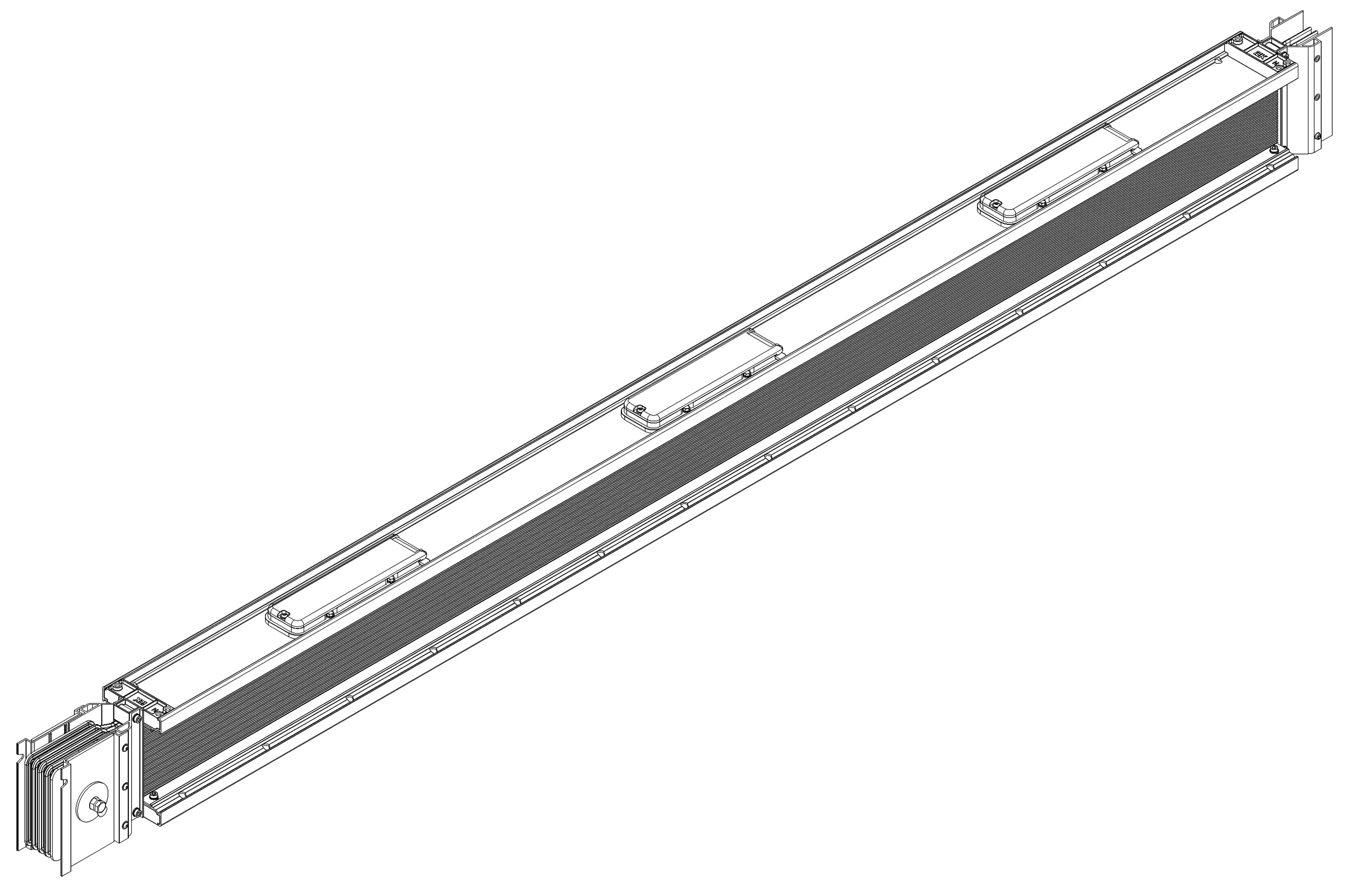 LINEBAR Секция прямая распределительная 4000А Al 3L+N+PER некрашеная IP55 1+0 IEK