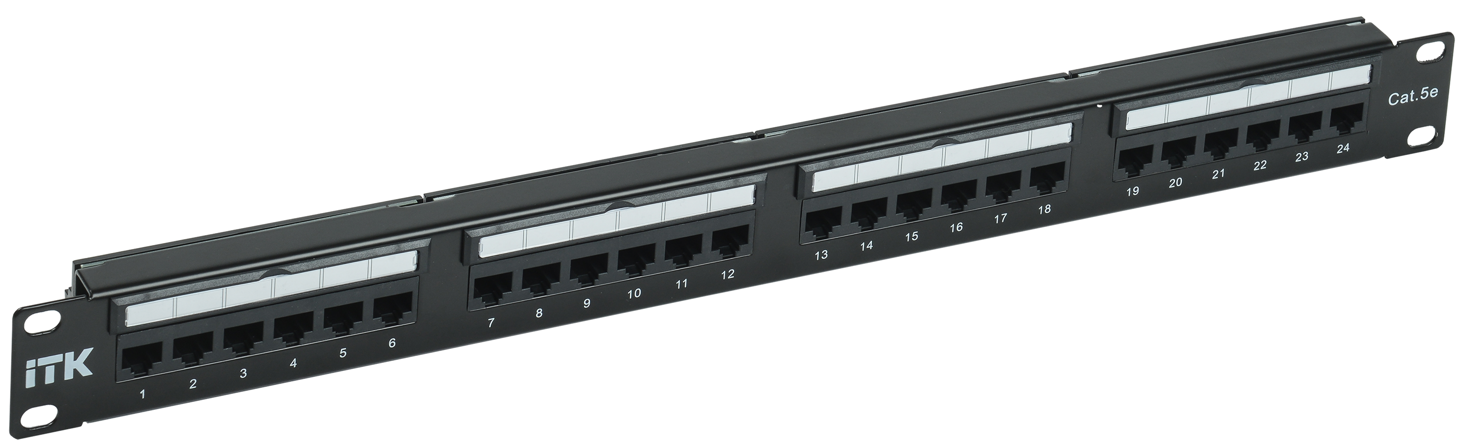 ITK 1U патч-панель кат. 5е UTP 24 порта Dual IDC слайд лейбл