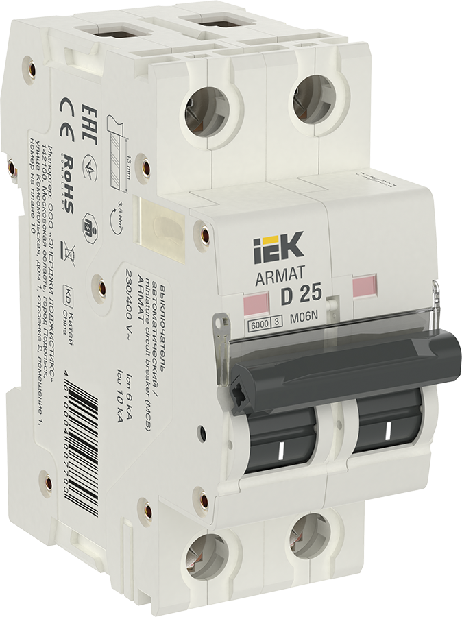 ARMAT Автоматический выключатель M06N 2P D 25А IEK
