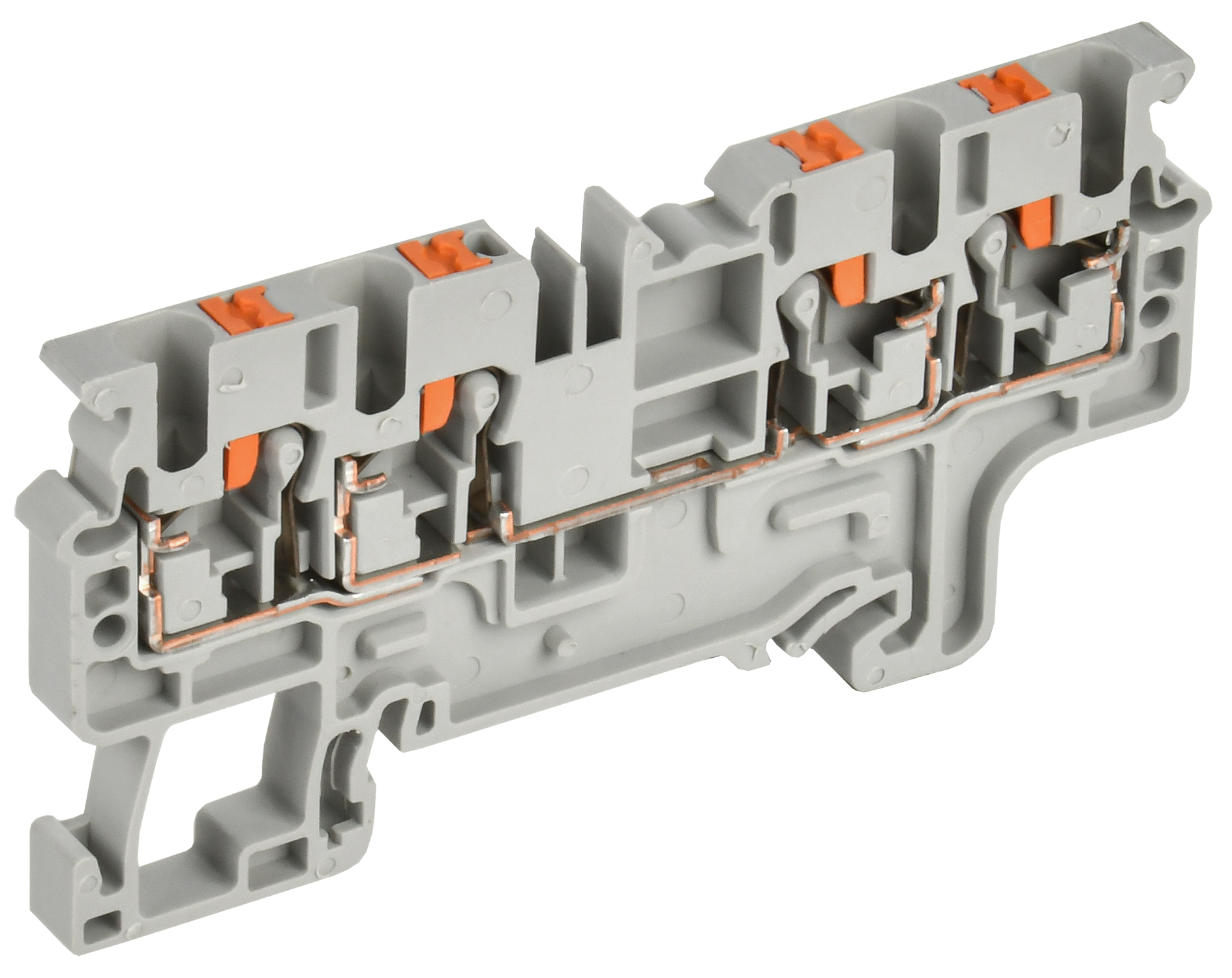ARMAFIX Клемма пружин. Push-in CP-MC 4 вывода 2,5мм2 серая IEK