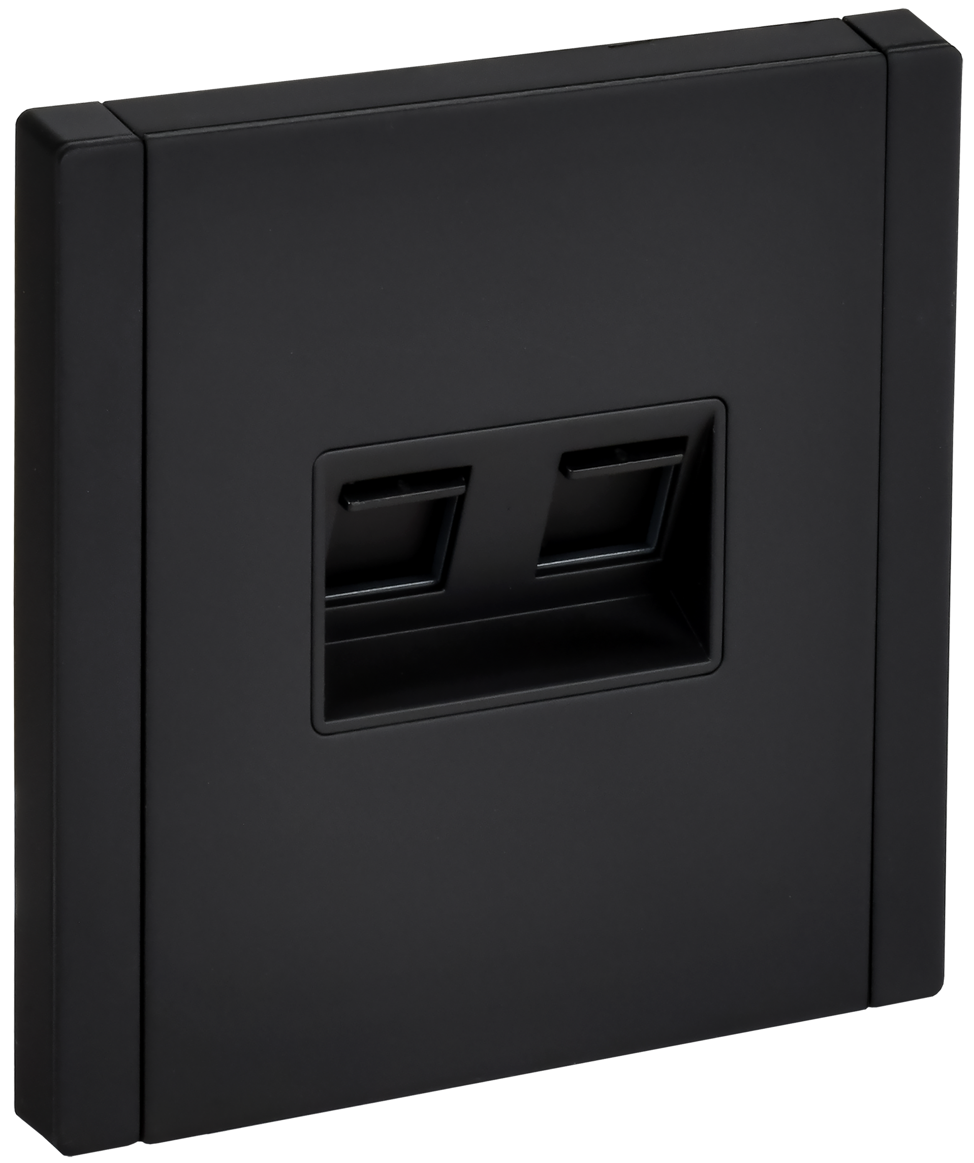 FORTE&PIANO Розетка компьютерная двойная RJ45 кат.6 FP134M металл черный IEK