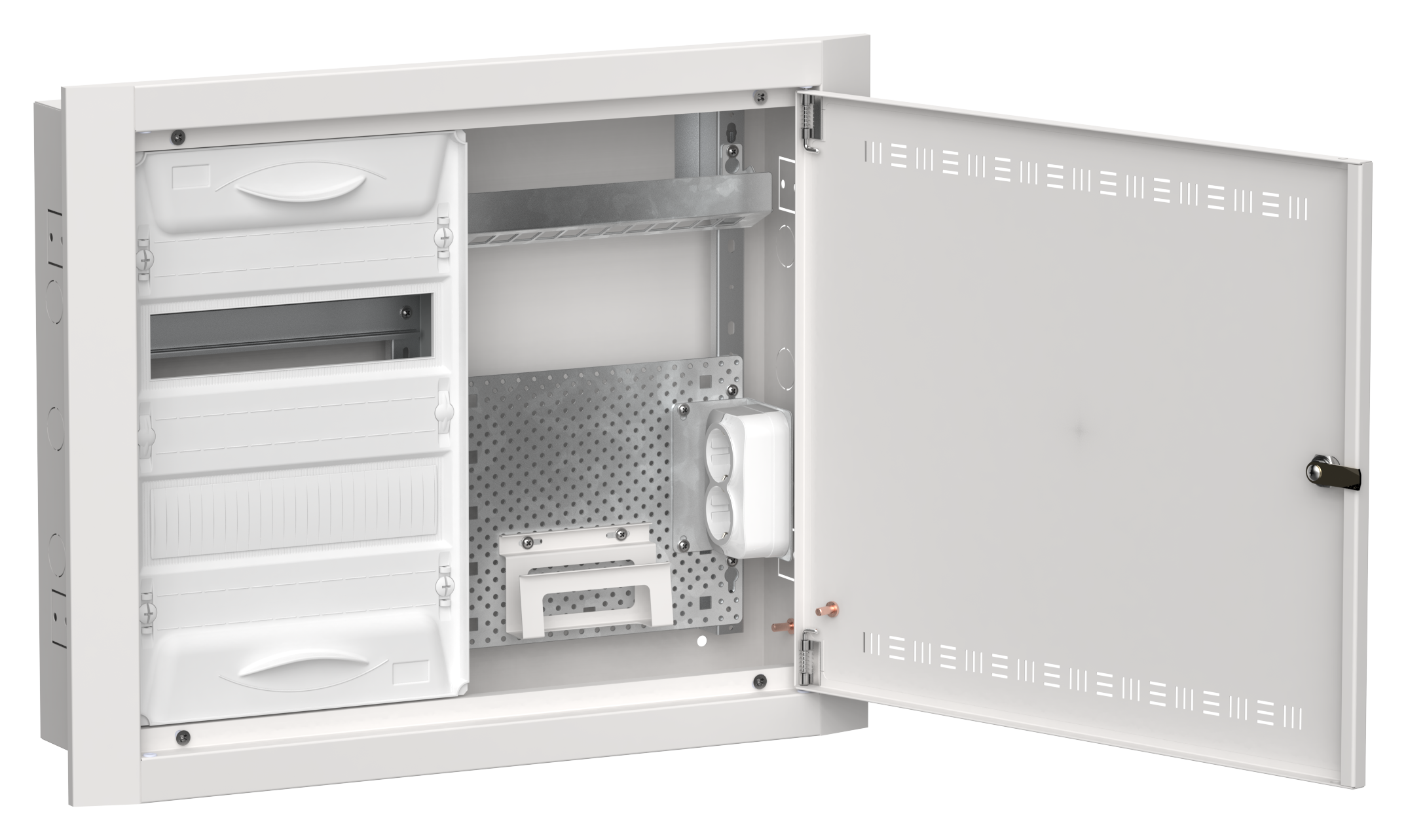 TITAN 5 Корпус комбинированный ЩРв-24 (2х24) 505х625х130мм IP30 белый IEK